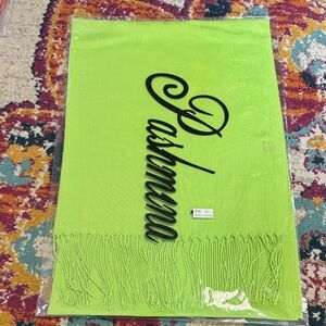NWT Pashmina Lime Green Scarf